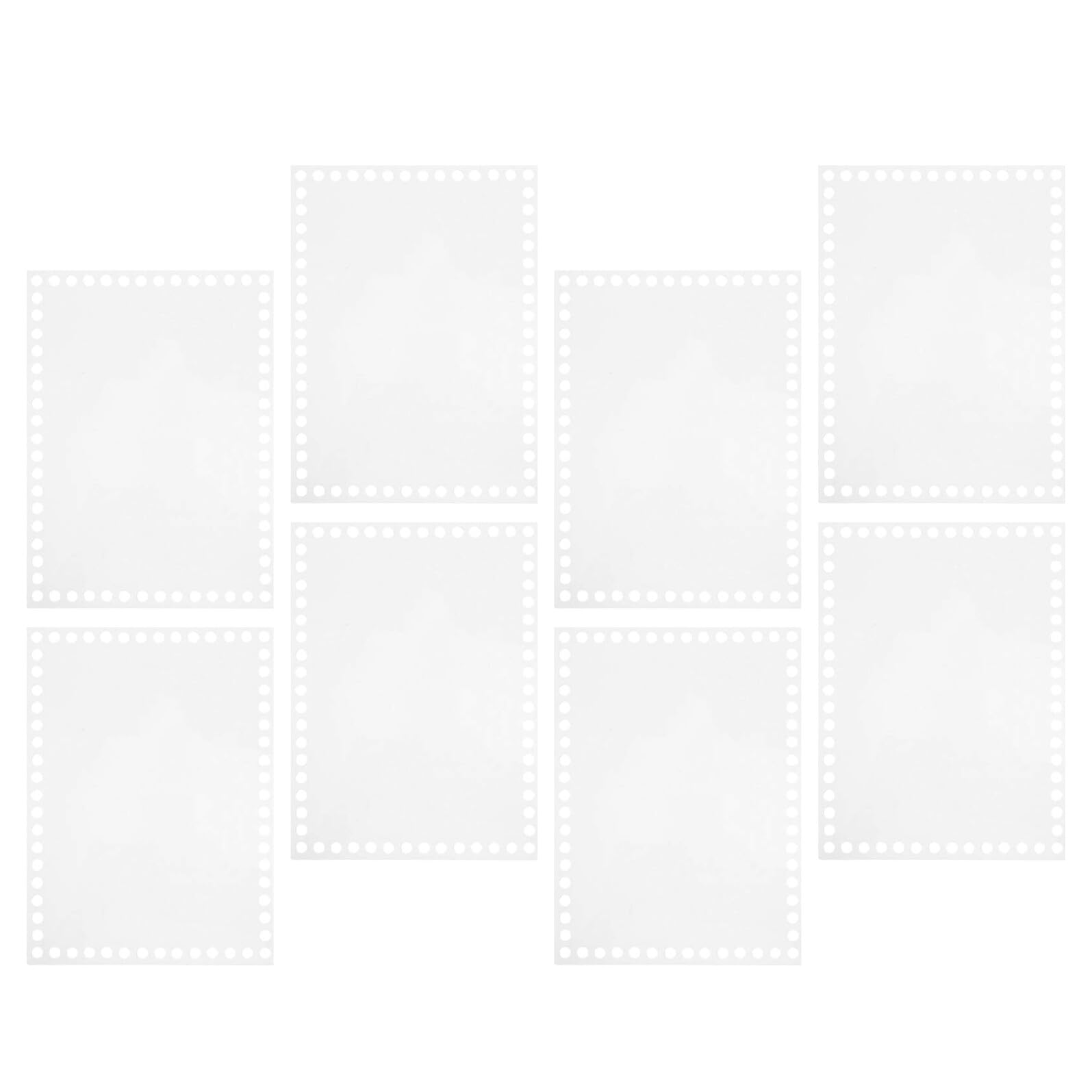 Base acrylique rectangulaire 20x15 cm transparent pour fond de panier crochet Uonlytech lot de 8