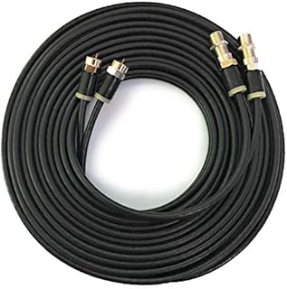 Sky q Cable Extension Sky Q Sky+hd Twin Coax Satellite Sky Lead Shotgun with Clips by Inbrackets (5 Metres, Black)