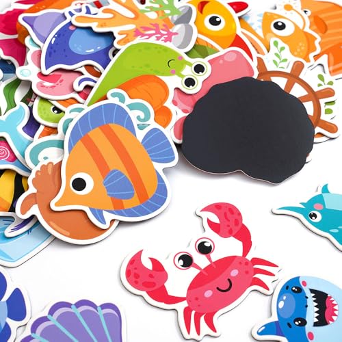 Imanes decorativos oceánicos 47 piezas para refrigerador miniatura 5