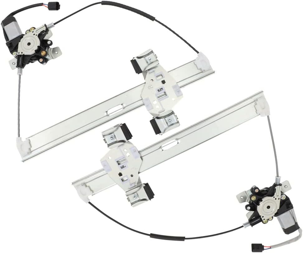 Set Of 2 Power Window Regulator Rear Driver and Passenger Side Fit for Hummer H2 2003-2009 with Motor Window Lifter Replaces OE 751-707