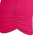 Simlu Womens Keyhole Top Short and Long Sleeve Tops Reg and Plus Size Sexy Top for Fall Winter Summer Everyday (Size Medium, Fuchsia)