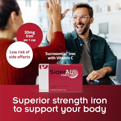 SiderAL® Forte, Iron Deficiency and Energy Support, Sucrosomial Iron® 30 mg Food Supplement with Vitamin C, High Tolerability, No Metallic Taste, No Gluten, No Lactose, 20 Count, Pharmanutra - Image 2