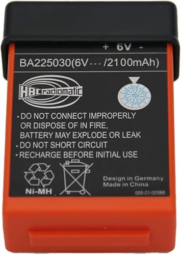 Miniatura 3 de YICUAA - Batería recargable Ni-Mh de 6 V, 2100 mAh, BA225030, batería radiomática HBC, BA225030 para grúa HBC, control remoto, bomba de camión