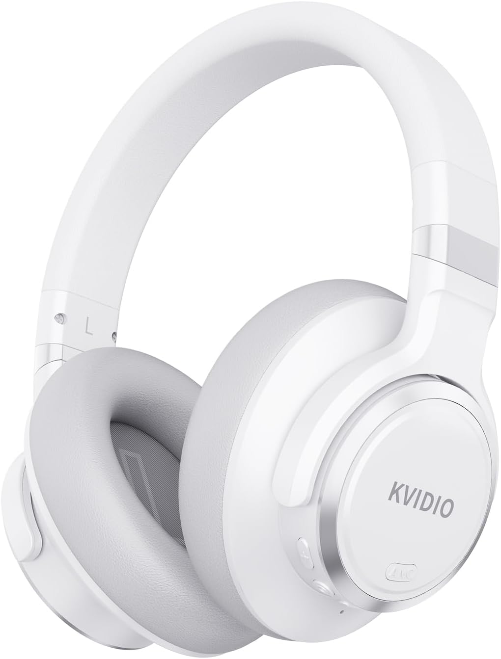 KVIDIO Hybrid Active Noise Cancelling Headphones, Wireless Bluetooth Headphones Over Ear with Mic, 70H Playtime, Transparency Mode, Hi-Fi Stereo Sound, Deep Bass Headsets for Phone PC Travel Home