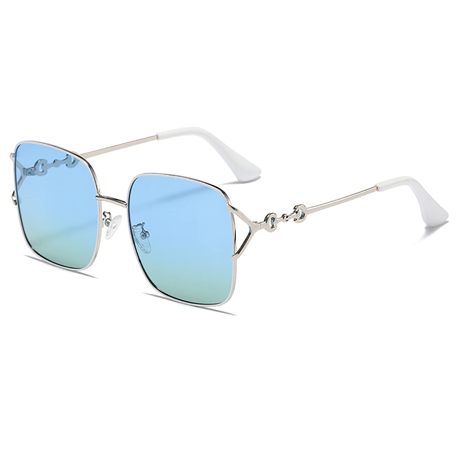 Kwadratowa metalowa rama Spolaryzowane okulary przeciwsłoneczne Okulary ochronne do jazdy samochodem UV400 (Color : E)