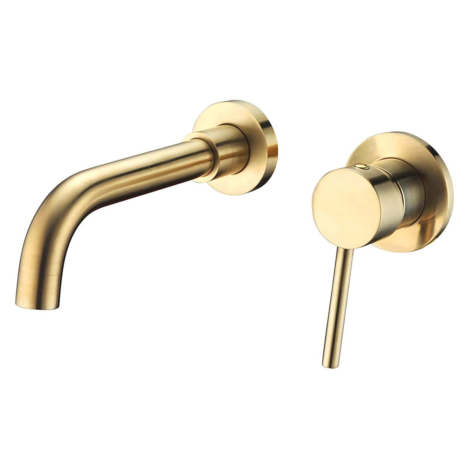 Robinet de lavabo rotatif or brossé pour une routine fluide
