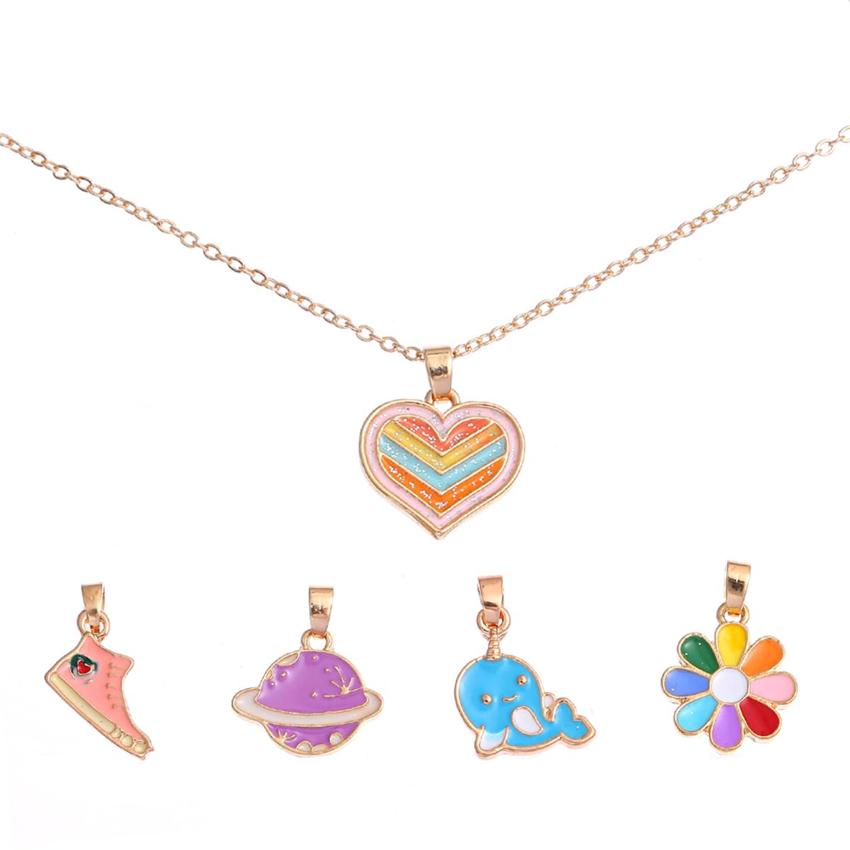 See full amazon price history chart for PATPAT® Cute Necklace For Girls, Cartoon Necklace Jewellery Sets With 5 Interchangeable Pendent Charms Pendant For Girls Colorful Loving Heart Pendant Friendship Necklace Set For Women Girls PATPAT® Cute Necklace For Girls, Cartoon Necklace Jewellery Sets With 5 Interchangeable Pendent Charms Pendant For Girls Colorful Loving Heart Pendant Friendship Necklace Set For Women Girls (B0D471BD1M) Amazon Price History, Amazon Price Tracker