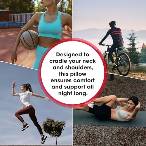 Image of LifeWear Cervical Pillow for Neck Pain, PU Foam Contour Pillow, Supports Neck and Shoulder Pain for Sleeping, Anatomical Design, Improves Posture and Spinal Alignment, Universal Size
