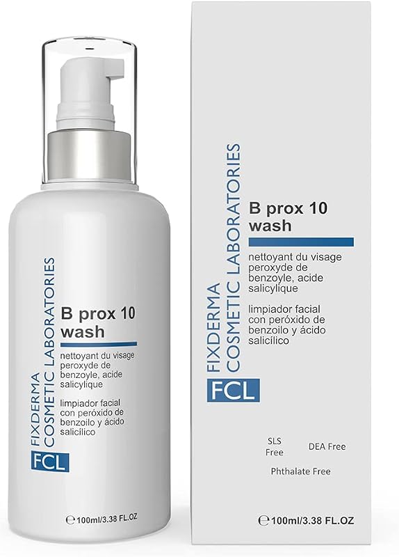 FIXDERMA COSMETIC LABORATORIES FCL B-Prox 10 limpador facial em gel com peróxido de benzoíla 2% – 100 mL