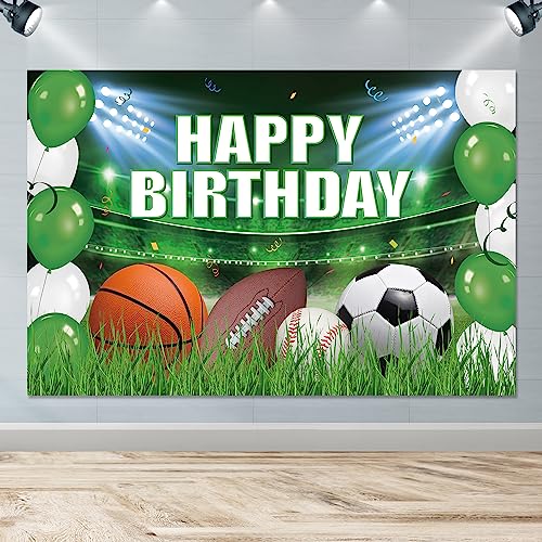 Fondo temático deportes para fiesta de cumpleaños 5x3ft miniatura 4