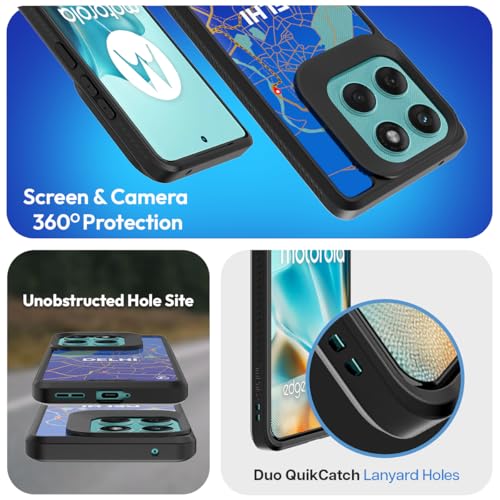 Image of KAPAVER Impulse Back Cover Case Compatible for Motorola Edge 60 Fusion (PC + TPU) (GPS Delhi), Multicolour