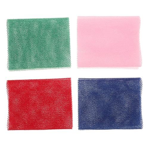 BESTYASH 4Pcs African Exfoliating Washcloths for Back Scrubbing Gentle Body Scrubbers for Deep Cleaning Convenient Shower Supply for All Ages Easy to Store and