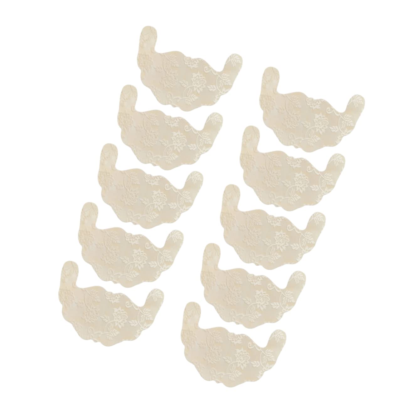 30 Piezas etiqueta engomada del sujetador invisible push up adorno de encaje de la vendimia parte superior del tubo push up sujetador sin tirantes empanadas de silicona Khaki