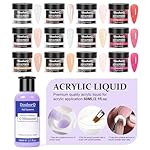 Acrylic Nail Art Kit-Nail Art Manicure Set Acrylic Powder Brush Glitter File French Tips U V Lamp Nail Art Decoration Tools Nail Drill kit for beginners with everything at home (White) - Image 4