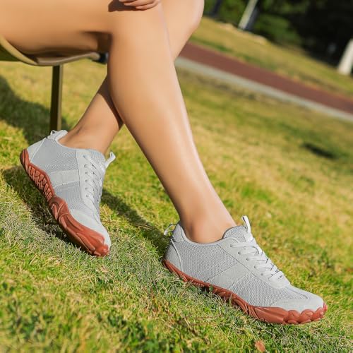 Image of UBFEN Womens Barefoot Shoes Mens Wide Toe Box Zero Drop Minimalist Sneakers | Laces Up, Lightweight, Breathable, Comfortable, Suitable for Walking, Travel, Light Hiking, Trail Running, Tennis, Daily Wear
