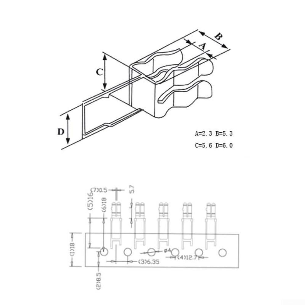 Fusibile in ottone, 5 x 20 mm, ad alta conduttività, 1000 pezzi