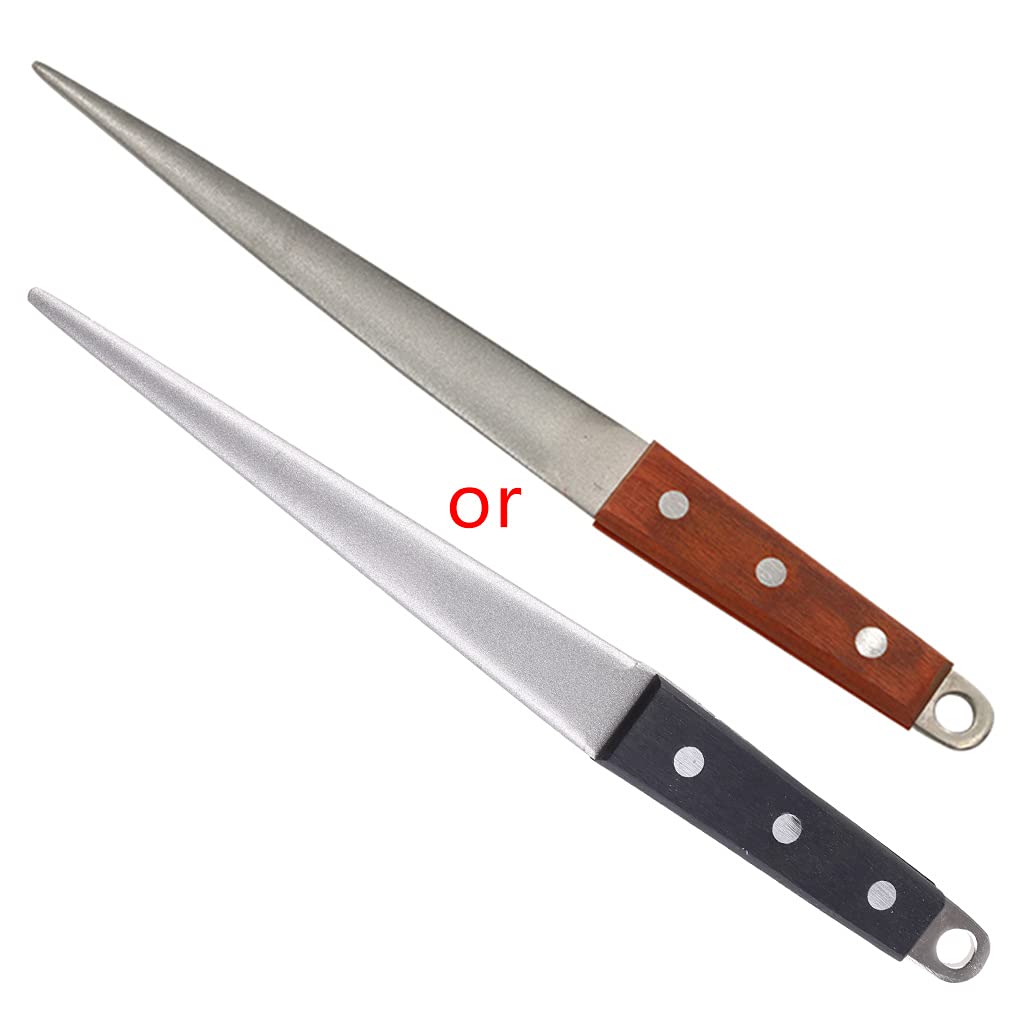 Tsophreniq Stainless Steel Rod Sharpener Whetstone Stone Sharpening Kitchen Grinding Gadgets for Honing Ceramic Sharpening Rod Set