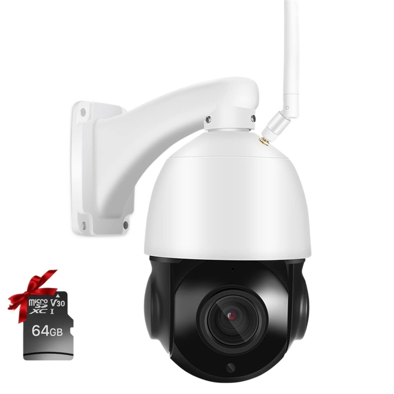 Kamera bezpieczeństwa, 30-krotny zoom optyczny 5MP kamera PTZ IP Outdoor Ai Human Detect dwukierunkowy dźwięk bezprzewodowy nadzór 100M IR Night Vision