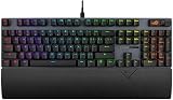 ASUS ROG Strix Scope II X Gaming Keyboard, with ROG NX Snow V2 Mechanical Switches, Soundproof Foam, ABS Keys, Three Tilt Angles and Wrist Rest, QWERTY Spanish - 1