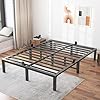 FUIOBYVV Full Size Bed Frame 14 Inch Heavy Duty Metal Platform Bed Frame Full Support Up to 3500 lbs No Box Spring NeededNo ShakingSteel Slat SupportNoise FreeEasy Assembly