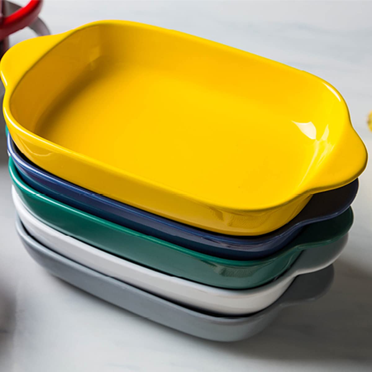 20 cm ceramiczne naczynie do ciasta zestaw 2 porcelanowych naczyń do piekarnika nieprzywierający talerz do pieczenia quiche do pieczenia piekarnika bezpieczna forma do ciasta (kolor: C)