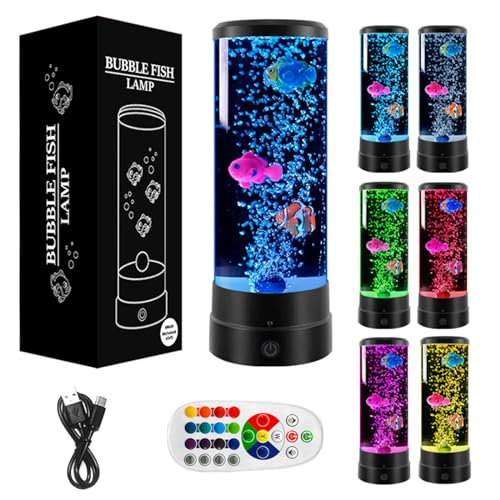 FYKERO Lámpara de lava, lámpara realista de medusas con control remoto y USB, luz de acuario de medusas que cambian de color para decoración del hogar y oficina, regalo de cumpleaños para niños y