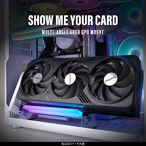 Soporte de Montaje PCIe 4.0 GPU para setups gaming blancos 6
