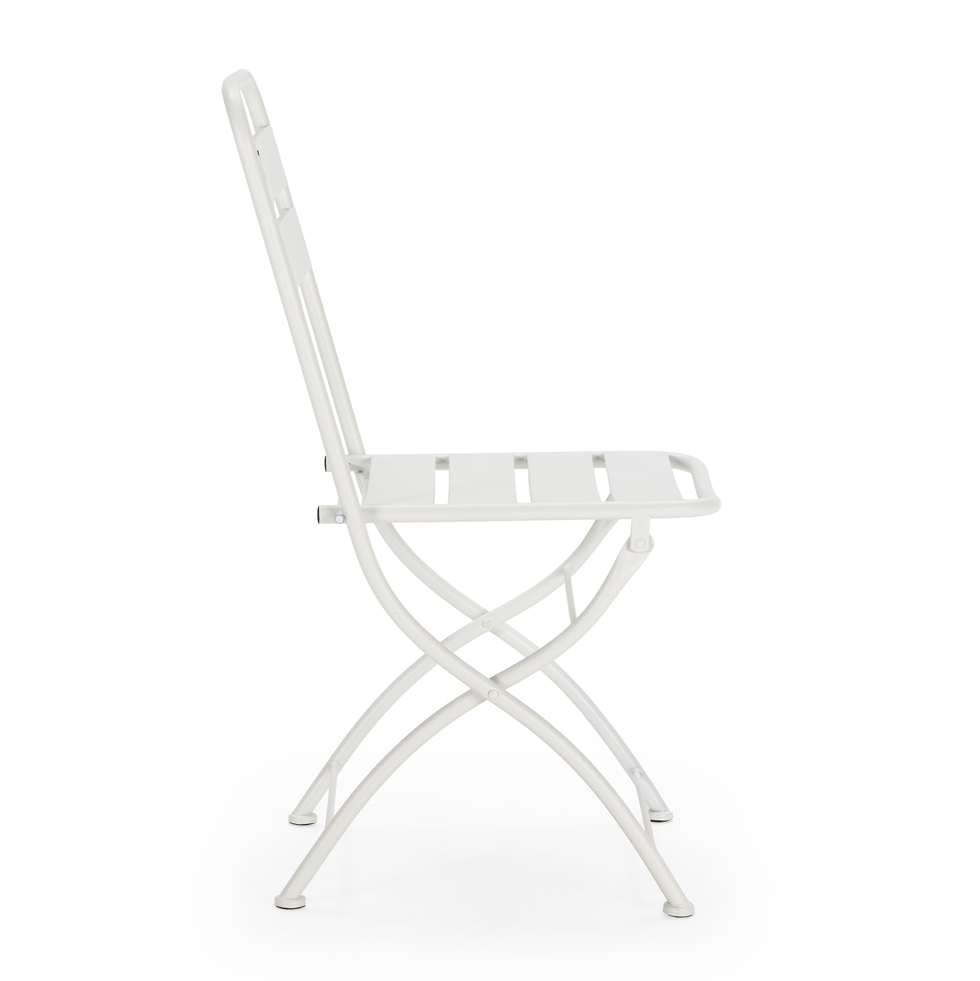 HOMN LIVING Pack de 2 chaises de Jardin Pliantes Perla en métal Blanc