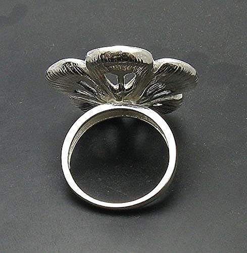 Bague en argent Fleur 925 massif Empress | Bijou d'exception durable - 4