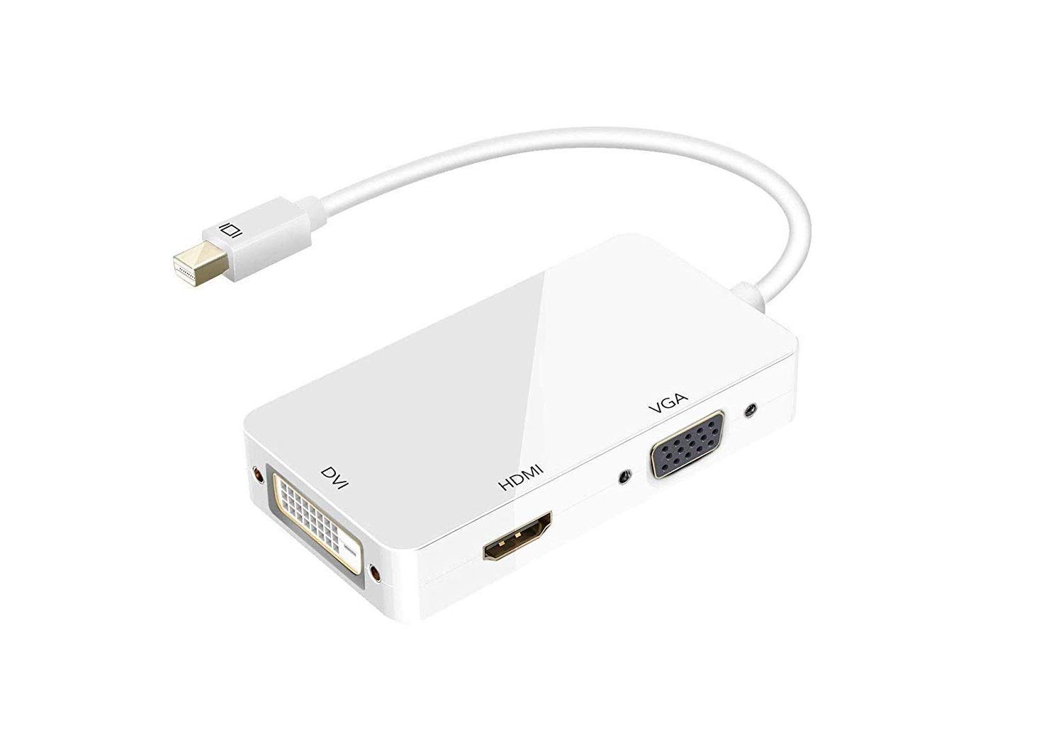 ANGEL E-COMMERCE 3 In1 Mini Display Port Thunderbolt to HDMI/DVI/VGA Display Port (Cable) Adapter Compatible for MacBook, Microsoft Surface Pro & Pro 2,3