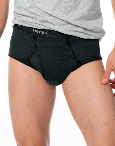 Hanes Classics Men's Briefs with Comfort Flex® Waistband 3-Pack Black/Grey, M-Black/Grey