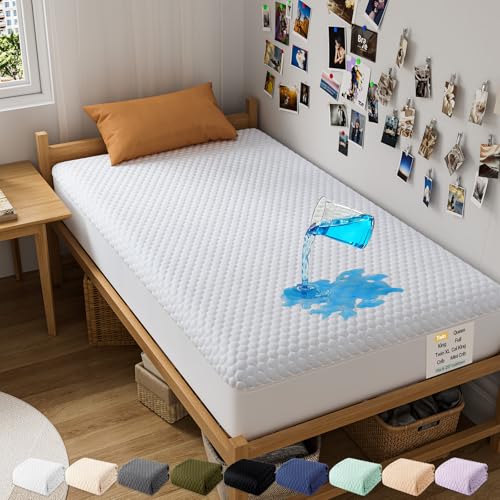 OhGeni 100% Waterproof Mattress Protector,Twin Size Mattress Soft Pad,Pet Hair ...