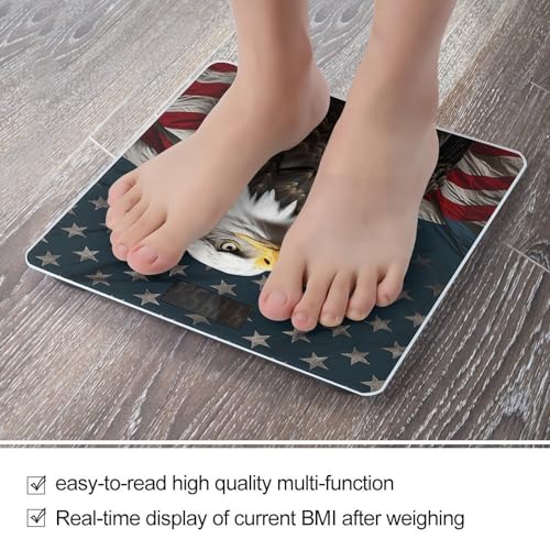 Báscula digital de baño con diseño de águila calva miniatura 5