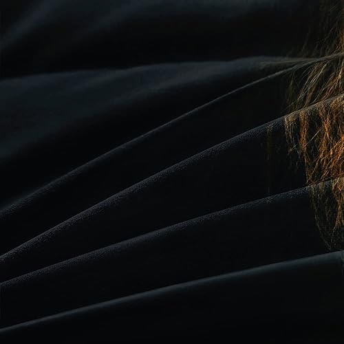 Miniatura 6 de Holiyjog Juego de funda de edredón con cabeza de león 3D, tamaño Queen, funda de almohada de animales salvajes de león, color negro, decoración de