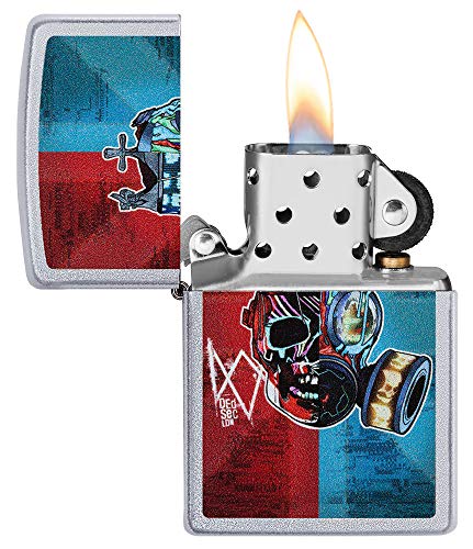 Image of Zippo Watch Dog Legion Satin Chrome Pocket Lighter