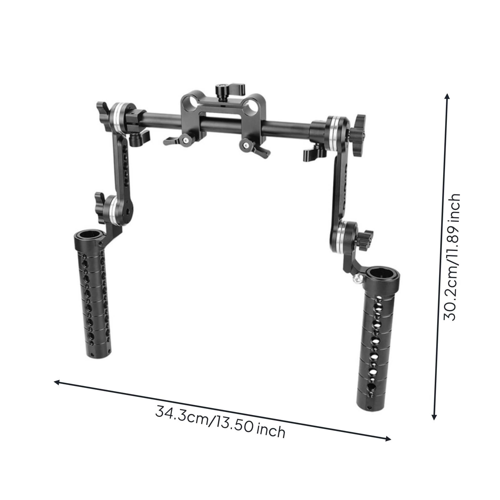 F Fityle Empuñadura para Cámara Soporte Rig Mango Agarre Brazo Extensible de Aleación de Aluminio con Abrazadera de Tubo 15 Mm y Conexión M6 Apto para Filmación Profesional Rodajes Equipo