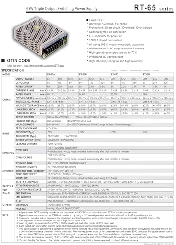 Alimentation à découpage contre les pannes de tension RT-125D - 2
