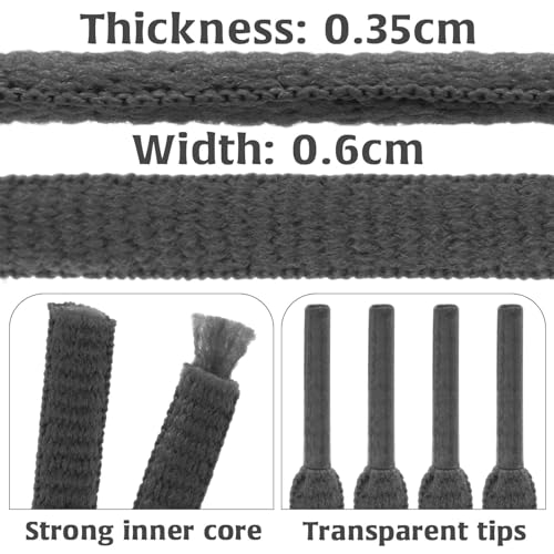 Image of DELELE 2Pair Oval Shoes laces 42 Colors Half Round 1 /4 inchAthletic ShoeLaces for Sport /Running Shoes Shoe Strings