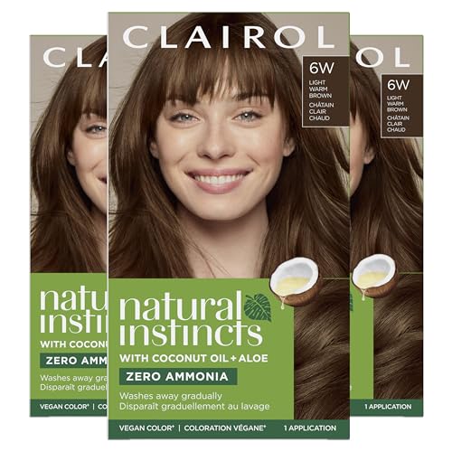 Clairol Natural Instincts Demi-Permanent Hair Dye, 6W Light Warm ...