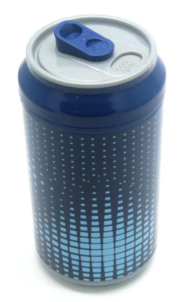 Professional-Elec Pro Cool Gear Double-Wall Novelty Can Shaped Drinking Bottle with Leakproof, Slide-Close Opening for Drinks, Juice & Water, 350ml, Navy Blue