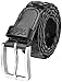 Falari Men's Braided Belt Leather 35mm Black M 34-36 9005