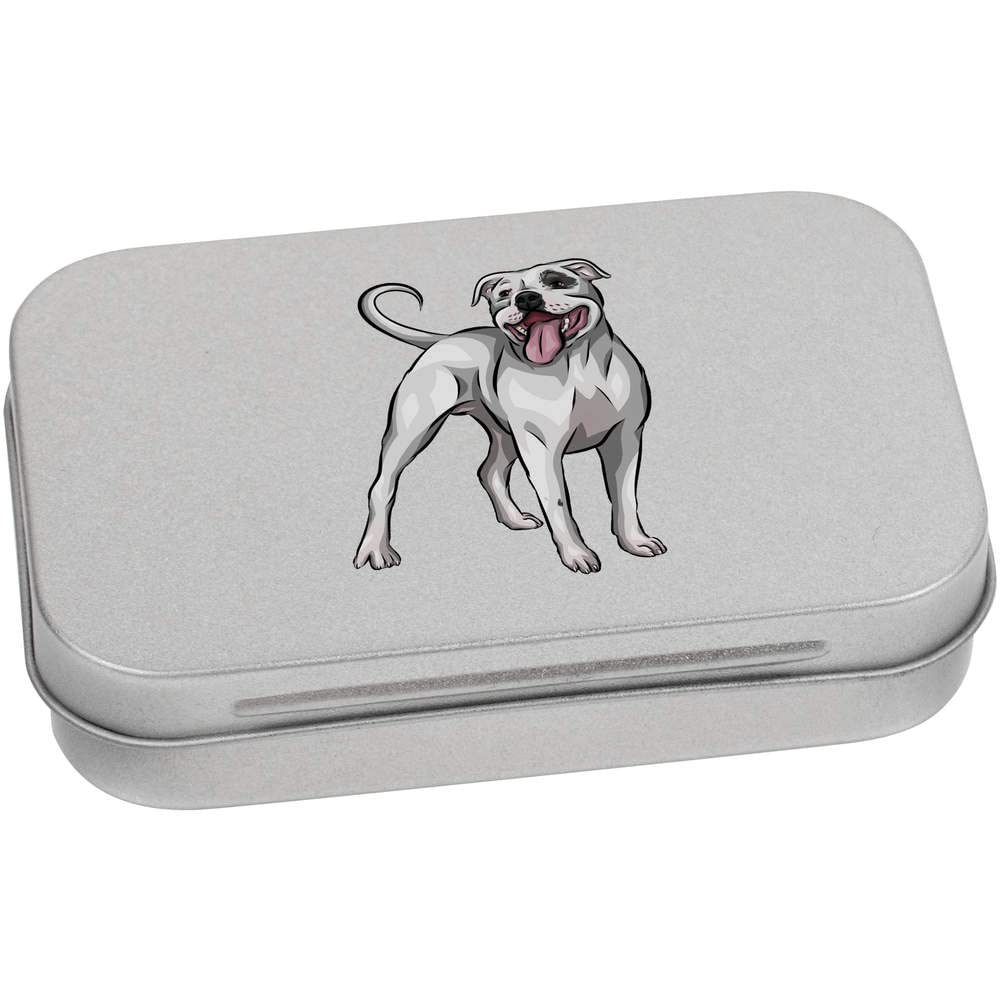 Azeeda 95mm 'Staffordshire Bull Terrier' Metal Hinged Tin/Storage Box (TT00158406)