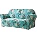 subrtex Miękki, elastyczny pokrowiec na sofę 2-osobową, dwuosobową, nadaje się do prania, ochrona mebli, elastyczne pokrowce na kanapę dla dzieci/psów (Loveseat, zielony)
