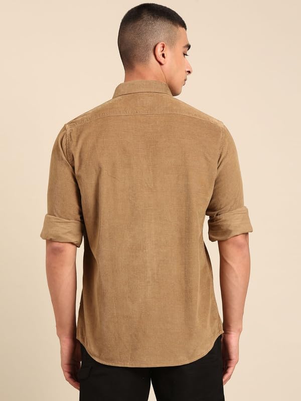 Image of Cavallo by Linen Club Men's Blended Linen Checked Contemporary Fit Full Sleeve Casual Shirt