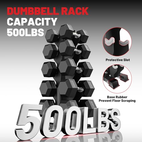 Image of A-Frame Dumbbell Stand, Dumbbell Barbell Storage & T Bar Row for Home Gym