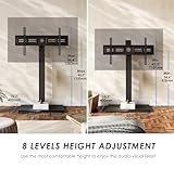 FITUEYES Universal TV Stand with Iron Base for 50 to 80 inch TV, TV Floor Stand Tall with Swivel Bracket, Holds 50kg Max VESA 800x400mm Black - Image 3