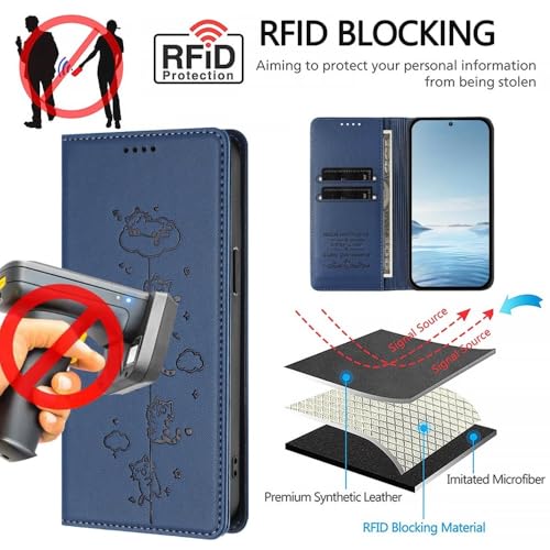 Housse Galaxy S24 Plus avec portefeuille orange et rabat aimanté - 5