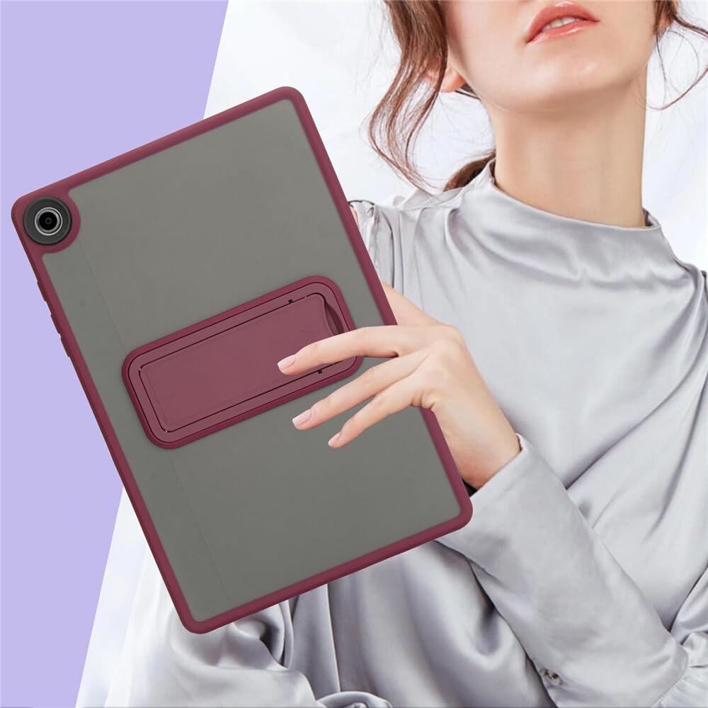 Generic etui kompatybilne z Samsung Galaxy tab A9 8,7 SM-X110 X115 X117 (kolor: czarny) twardy silikon przezroczysty tył etui stojak pokrowiec