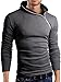 Grin&Bear Men's zipped Long Sleeve Hoodie, charcoal, M, BH135