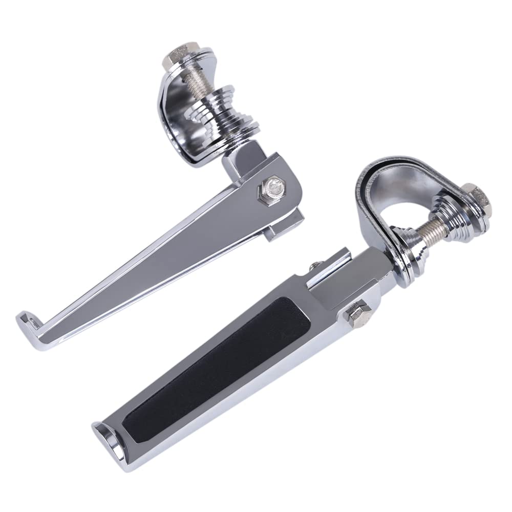 OUMURS Foot Pegs For Motorcycles For 1" Crash Bar Foot Pegs 1.25" 1 1/4" Engine Guard U-Clamp Footpegs Black Compatible With Harley Sportster 883 1200 Bad Boy Heritage Softail Flst Fxst Fxrt